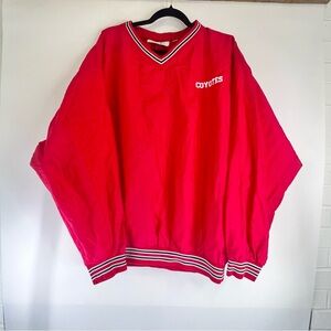 Vintage Neff Coyotes Red Pullover with Striped Trim XXL Baseball